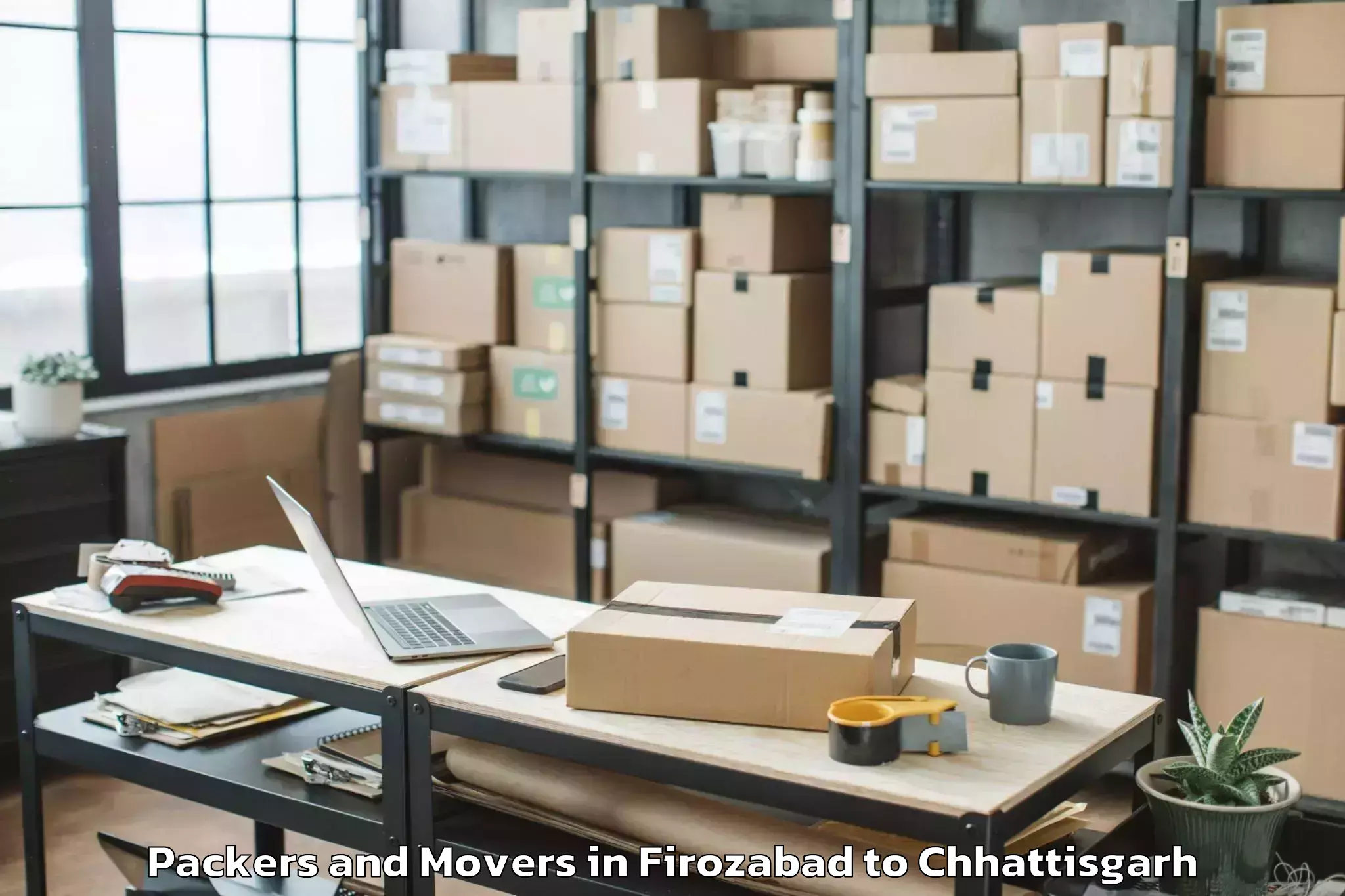 Top Firozabad to Kirandul Packers And Movers Available